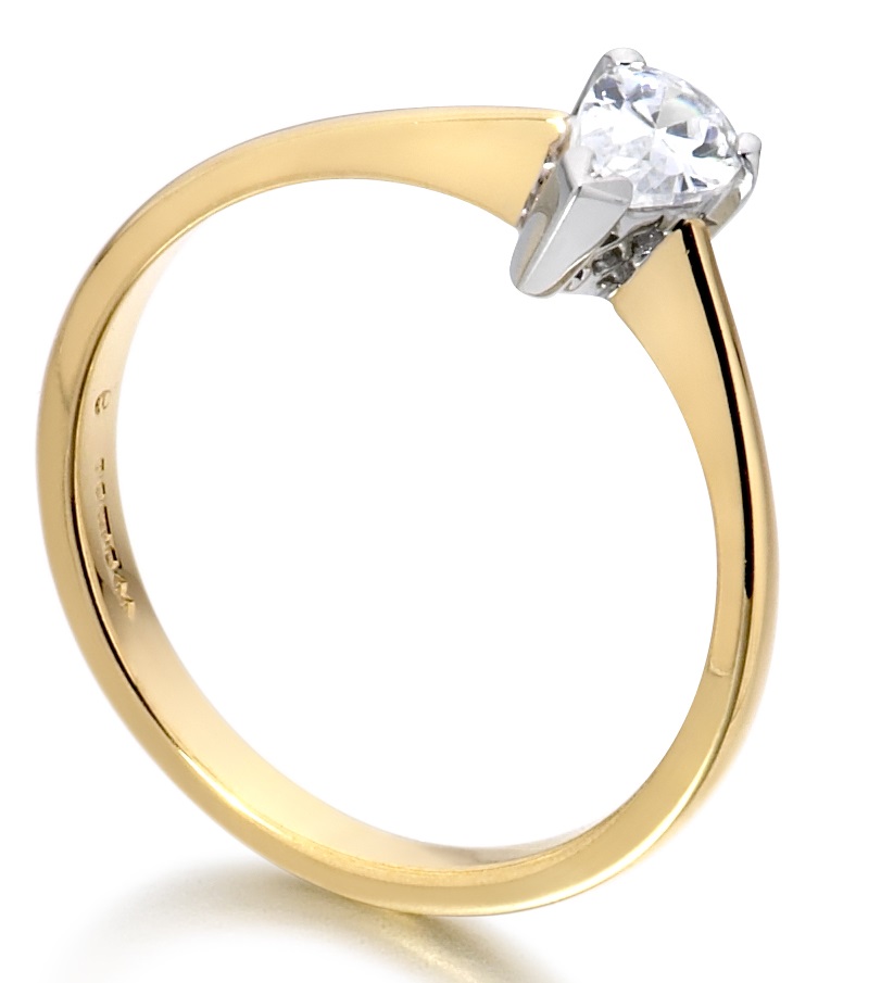 Pear Shape Yellow Gold Diamond Engagement Ring ICD2722 Image 2